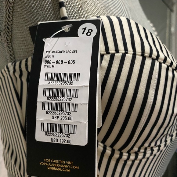 VIX Paula Hermanny Striped Underwire Lace Up Back Bikini Top SNWT 24K Gold - Picture 4 of 7